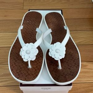 Coach Lindy Patent Leather Thong Sandal